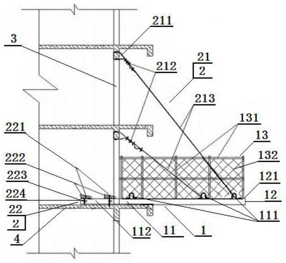 一种基建卸料平台限位安装用快速拉扣系统的制作方法