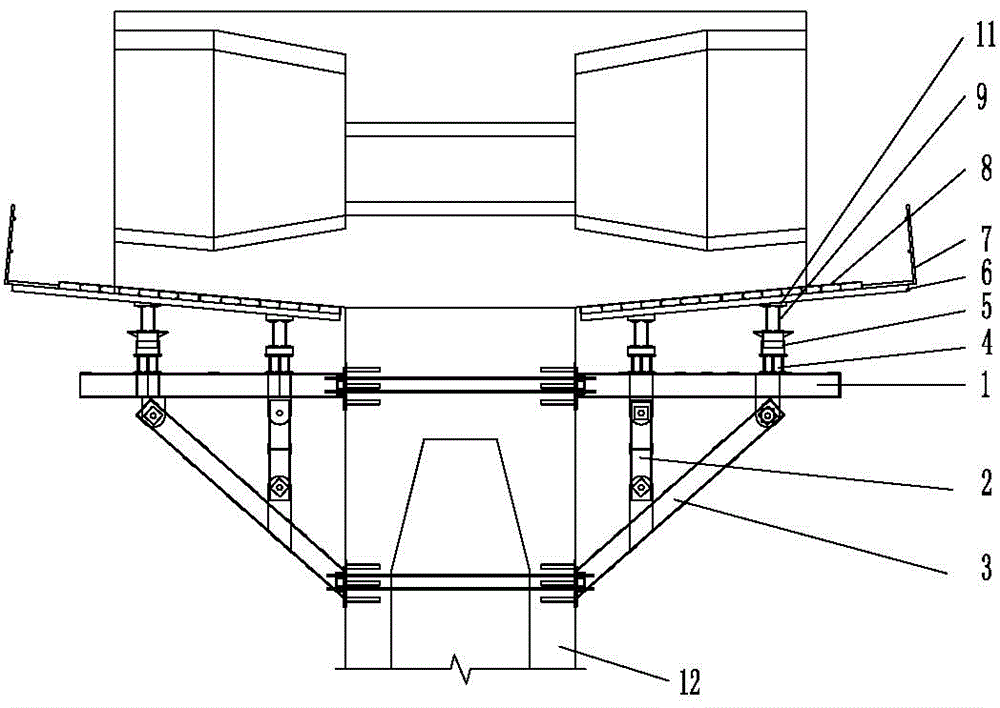 一种高墩连续钢构桥0、1号块托架施工方法与流程