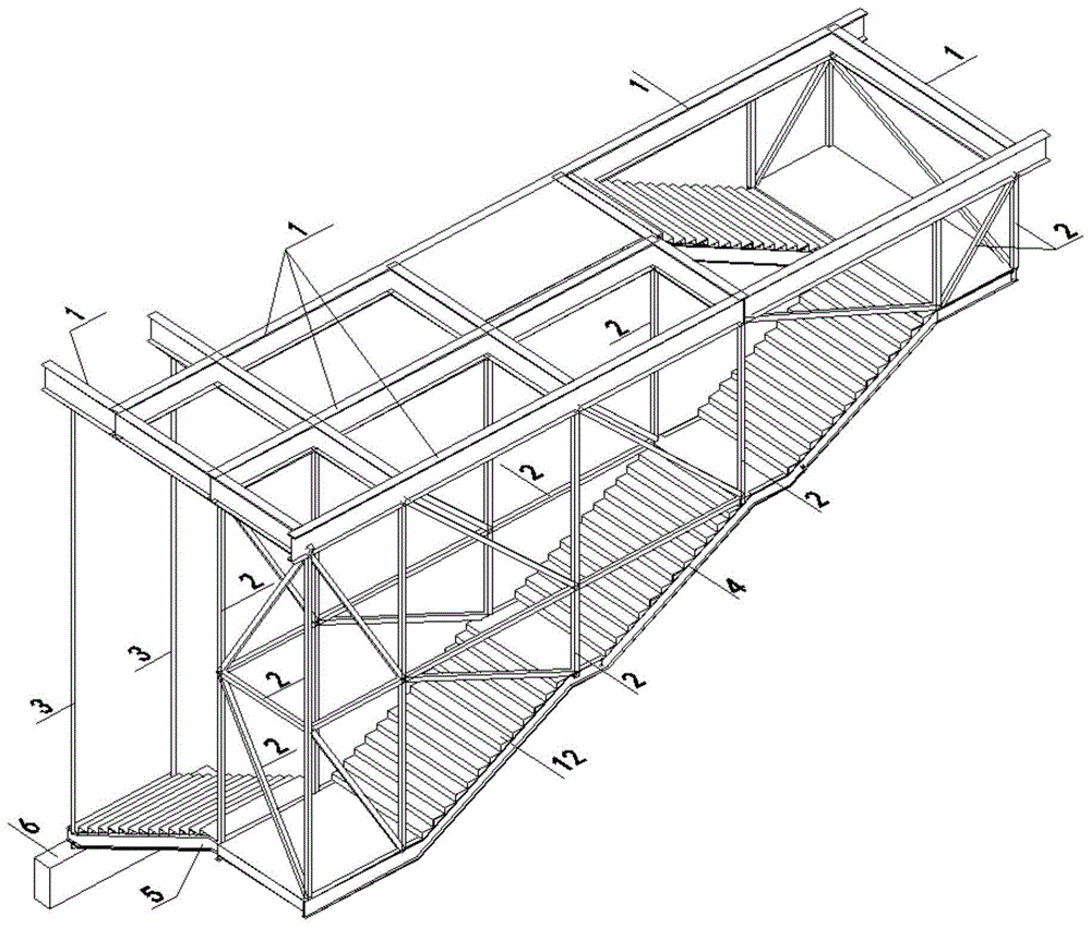 一种钢结构悬挂楼梯结构的制作方法