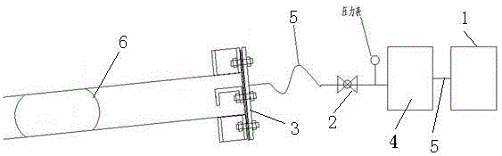 氨制冷管道长距离吹扫工装的制作方法