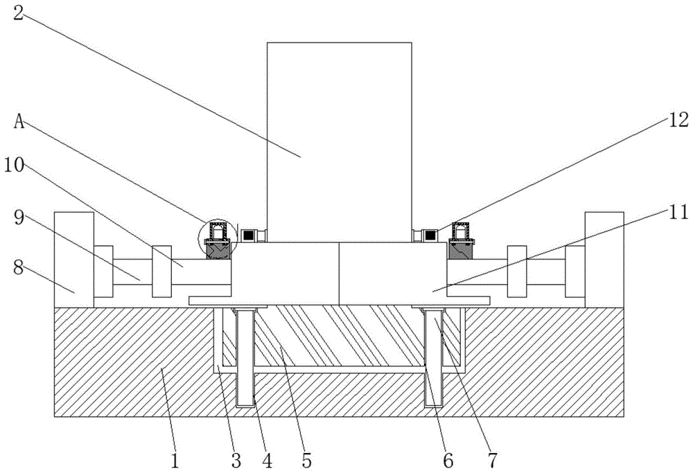一种基于绕式舞台吊杆升降机安装用固定底座的制作方法
