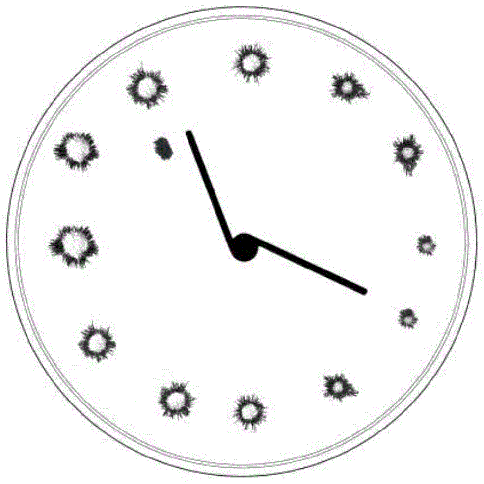 一种动感磁粉装饰时钟的制作方法
