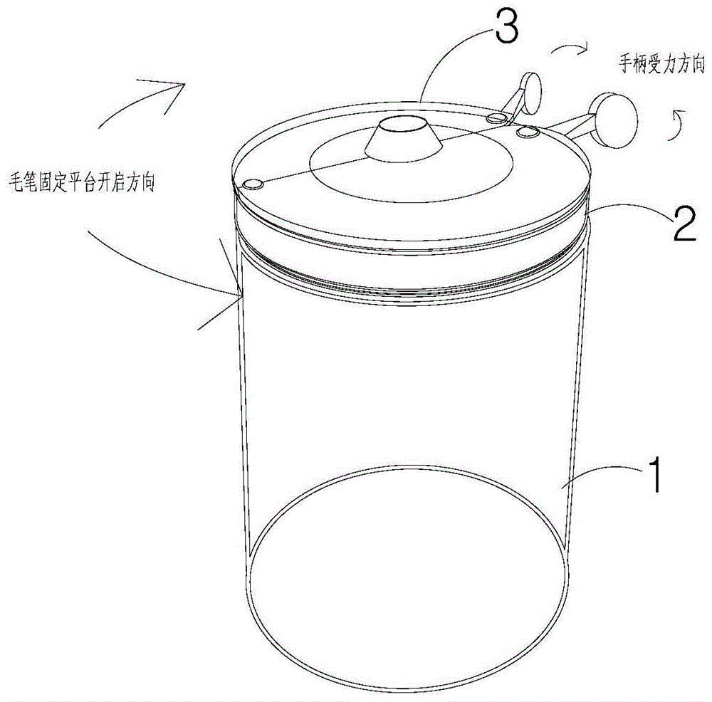 毛笔免洗保湿笔筒的制作方法