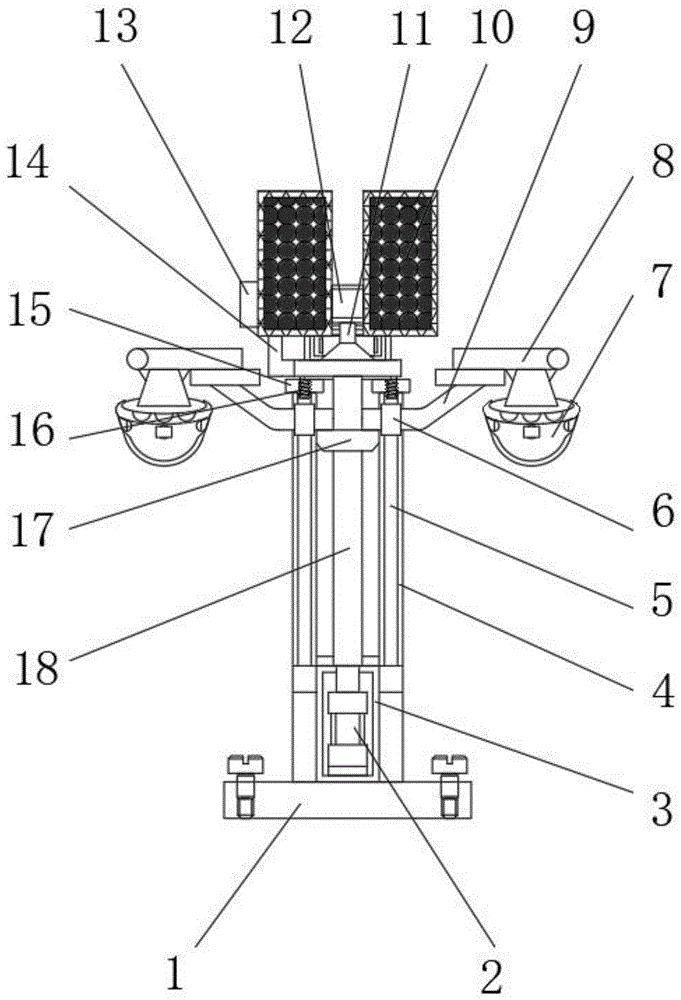 一种带有伸缩支架的太阳能路灯的制作方法