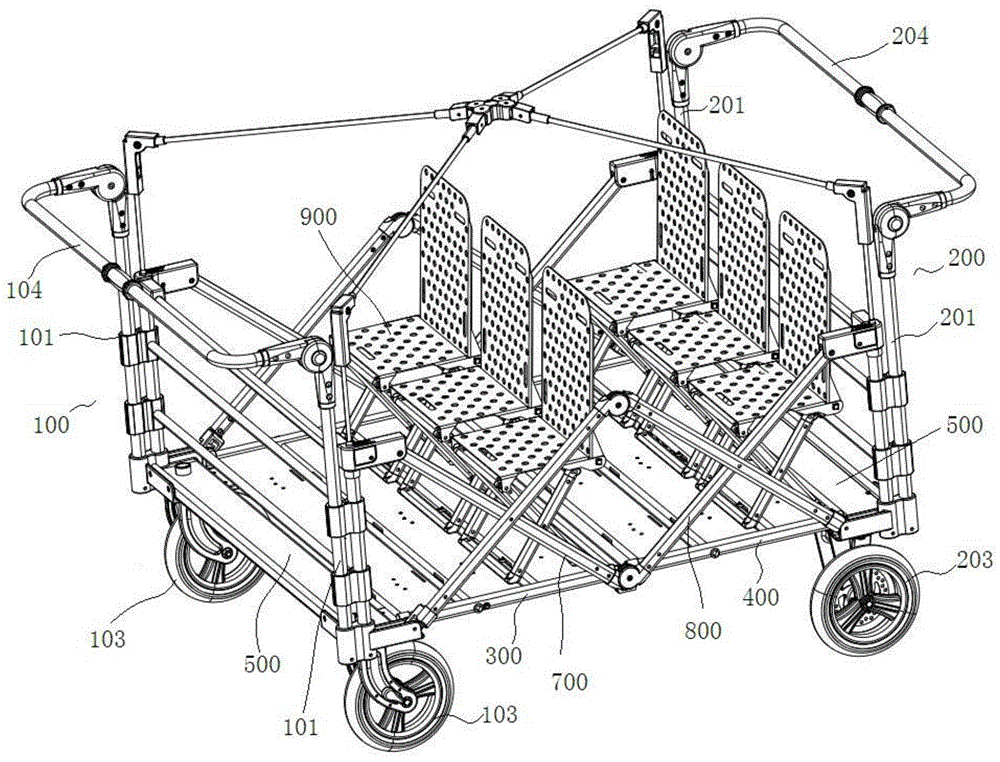 一种折叠亲子休闲车的制作方法