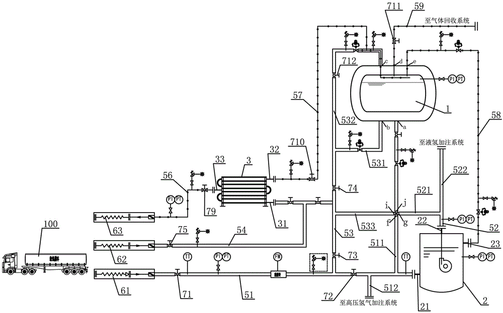 一种应用于储氢型加氢站的卸料调压系统的制作方法