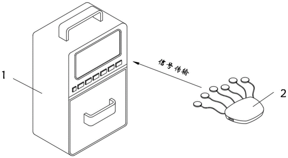 一种电极片可连接的无线心电图机的制作方法