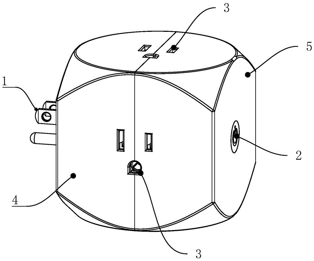 一种多面魔方插座的制作方法