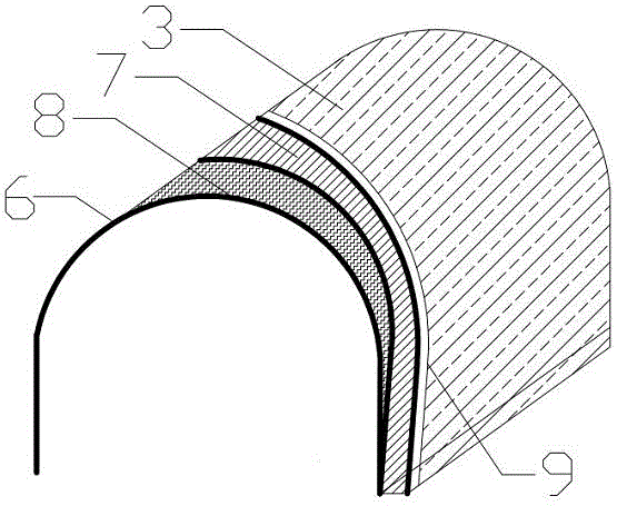 一种大纵坡斜井缓冲平台变坡点处二衬变坡施工临时支架的制作方法
