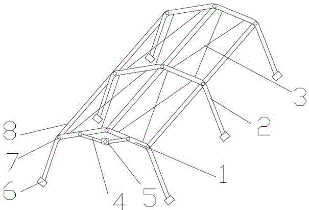 一种折叠式帐篷支架的制作方法