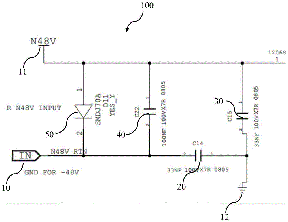 一种直流电源接入电路及电路板的制作方法