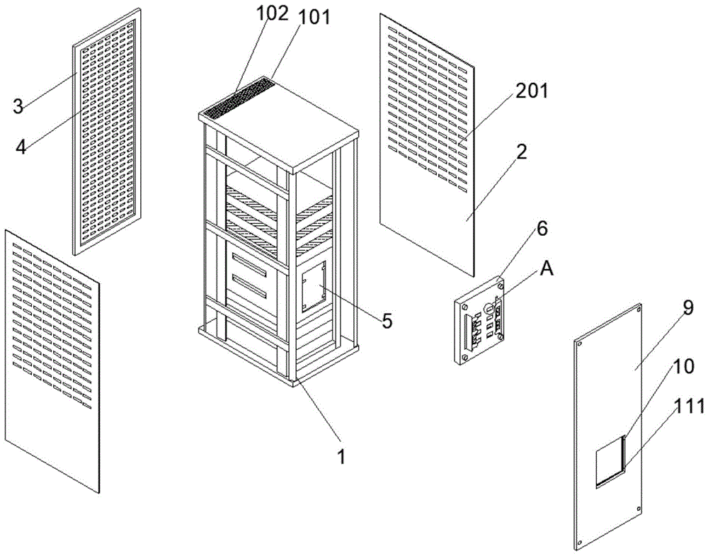 一种保护服务器设备数据口防尘服务器机柜的制作方法