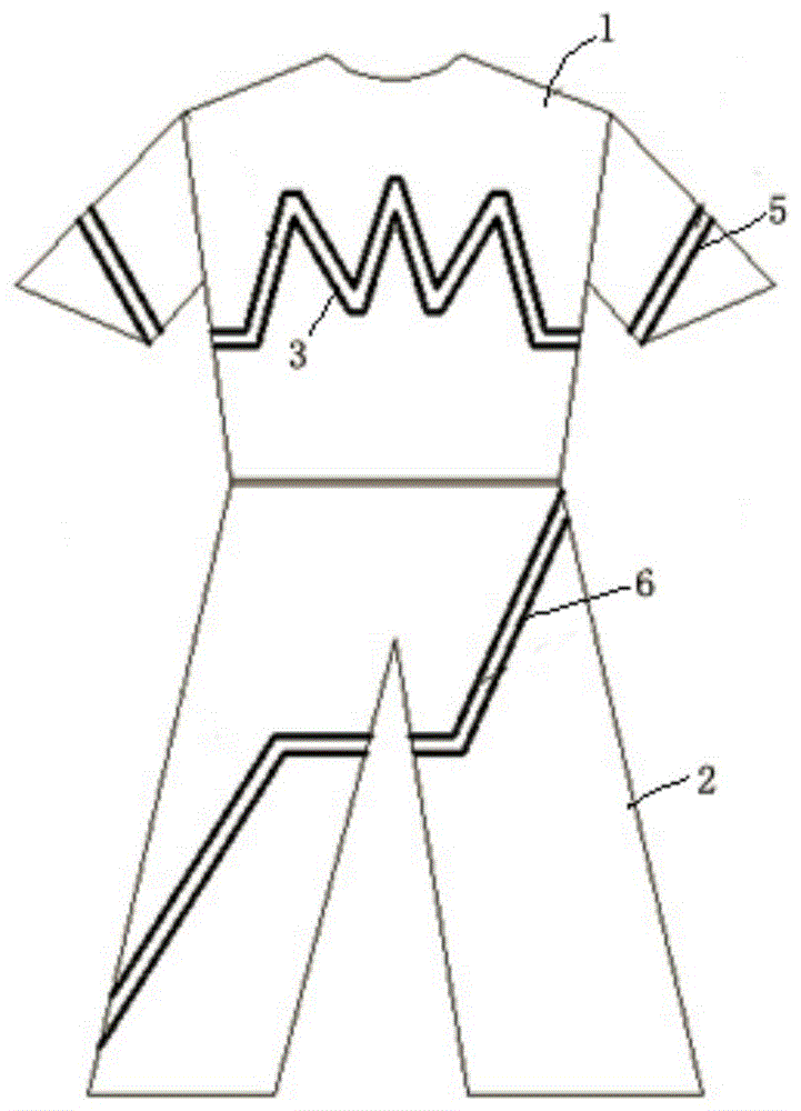 一种安全作业服或条纹运动服的制作方法