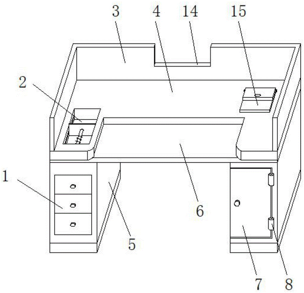 一种用于财务人员工作的办公桌的制作方法