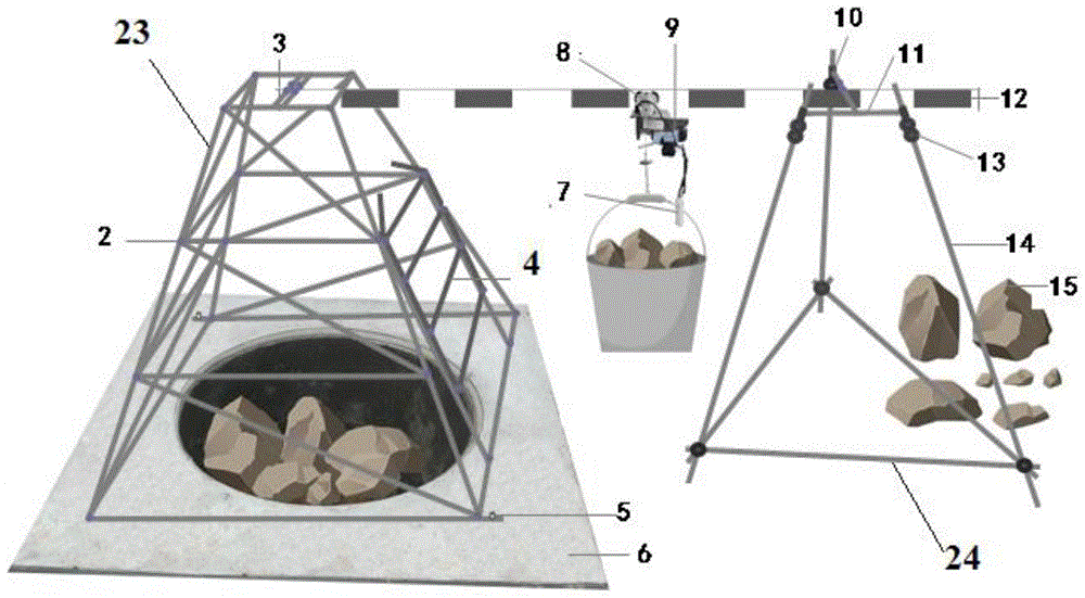 电力挖孔桩基坑塔笼吊运机的制作方法