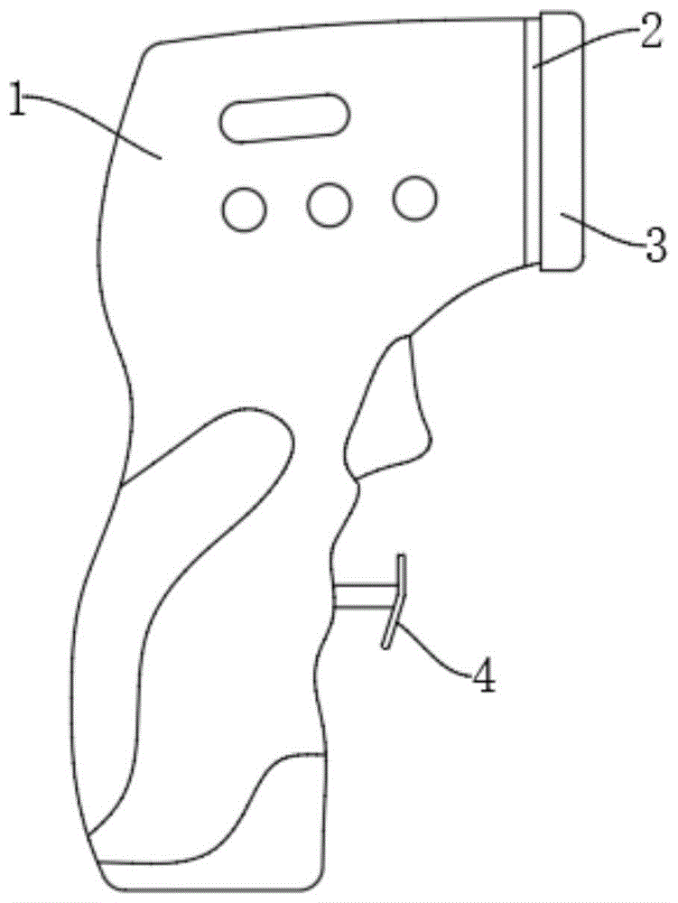 背景技术:体温枪针对量测人体额温基准设计,使用非常简单,方便.