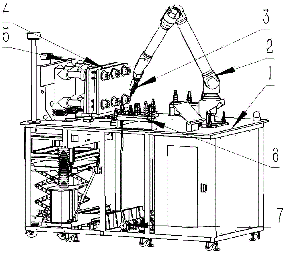 基于六轴机械臂的10kv高压断路器电气试验接线平台的制作方法