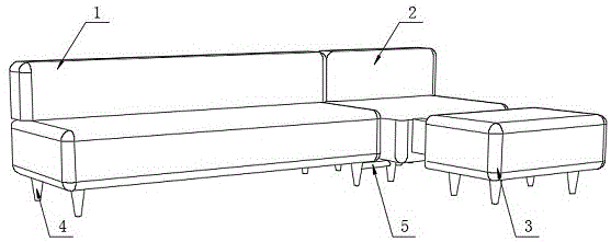 一种组合式便于拆卸护套的沙发的制作方法