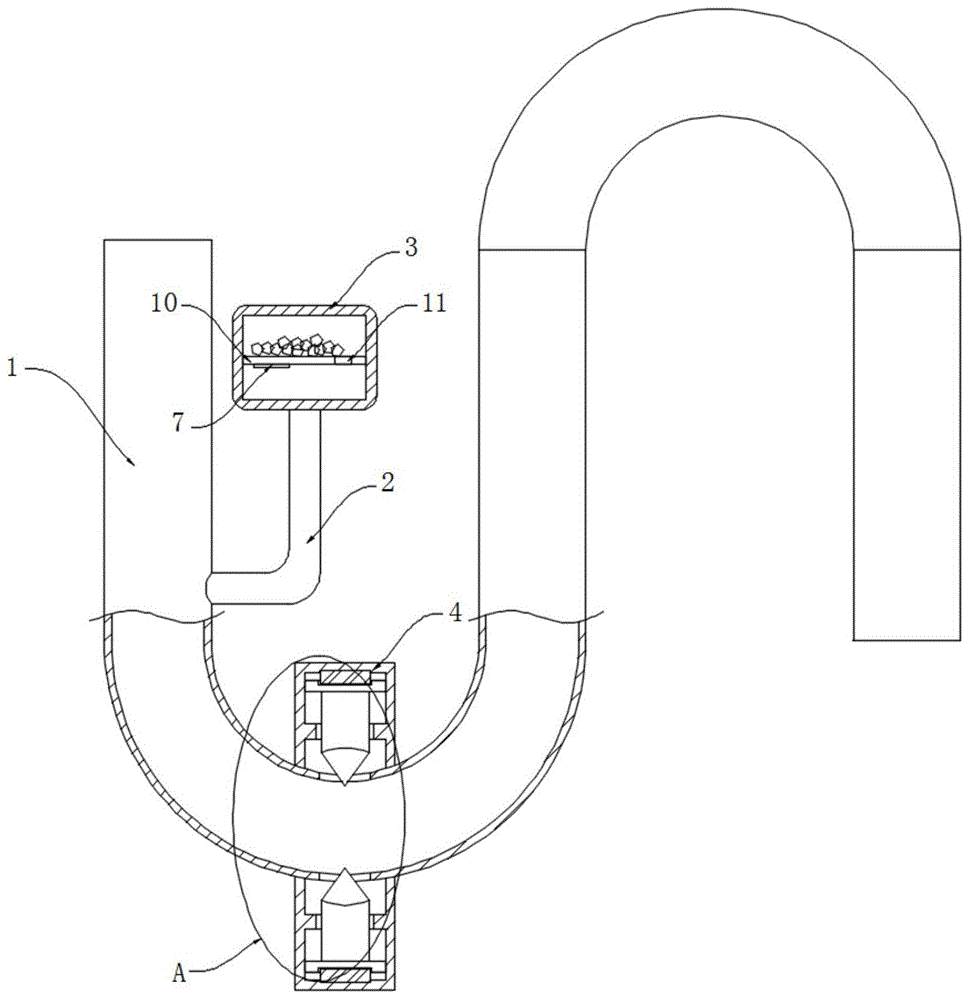 一种厕所用防堵塞下水道u型管的制作方法