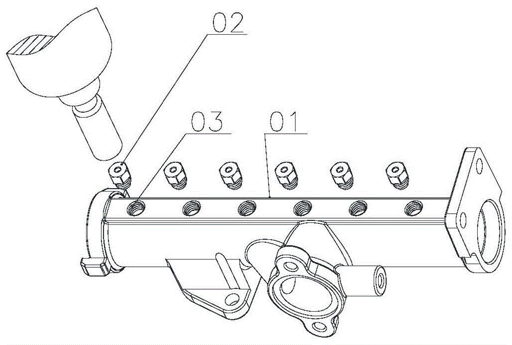 一种燃气热水器分段燃烧器喷嘴装配工装的制作方法