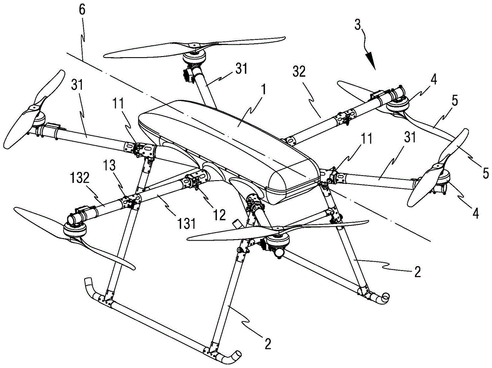 一种全折叠结构六旋翼无人机的制作方法