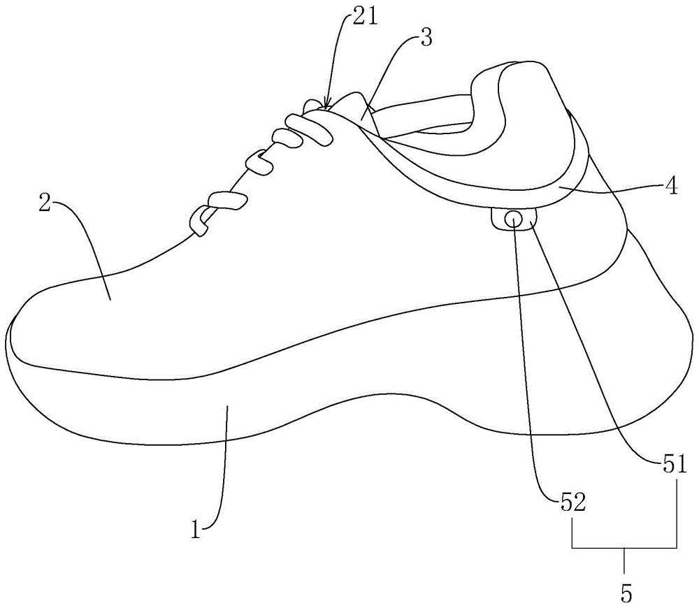 一种防止鞋舌滑动的鞋子的制作方法