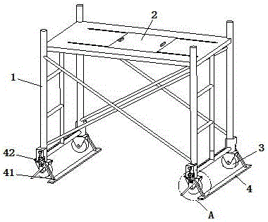 建筑施工用移动脚手架的制作方法