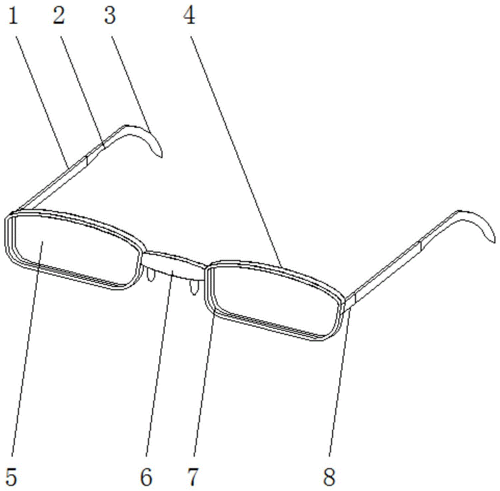 一种眼镜架连接结构的制作方法