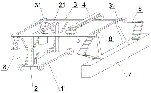 自行式防撞墙施工模板台车的制作方法