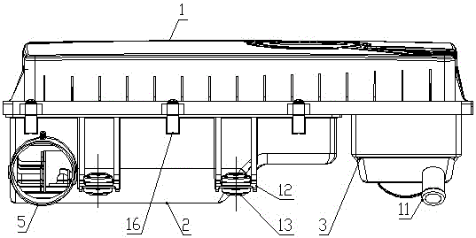 卧式消音空气滤清器的制作方法