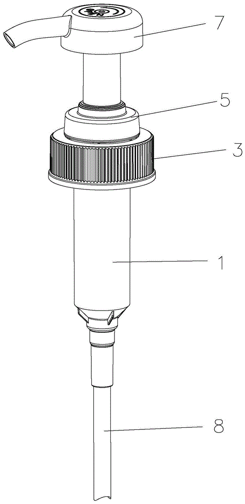 一种外置弹簧防水型乳液泵装置的制作方法