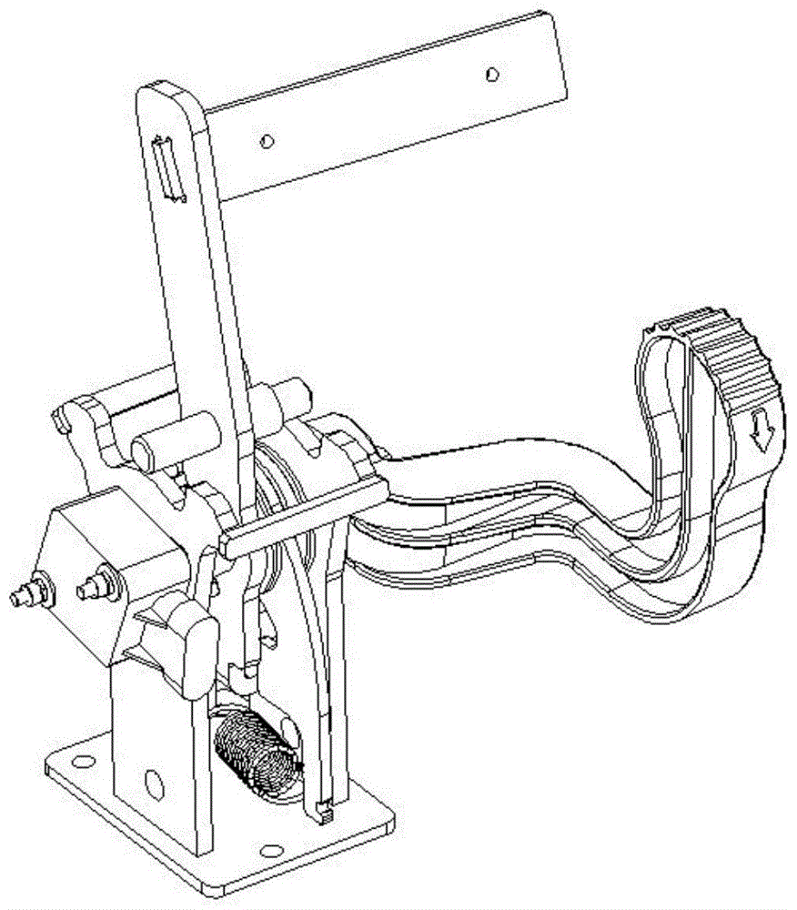 油门踏板双向回位机构的制作方法