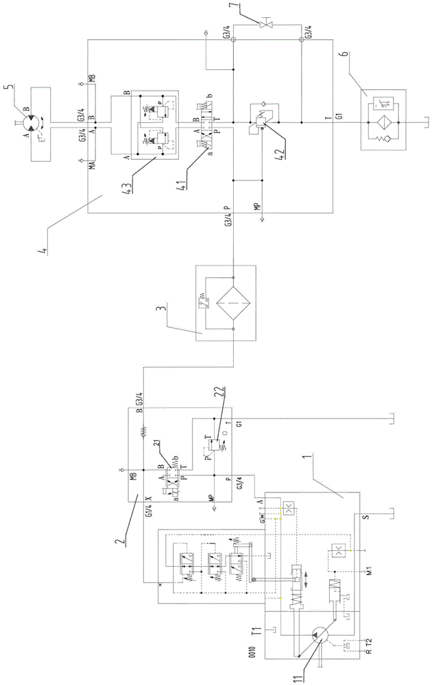 一种打磨车作业走行液压控制系统的制作方法