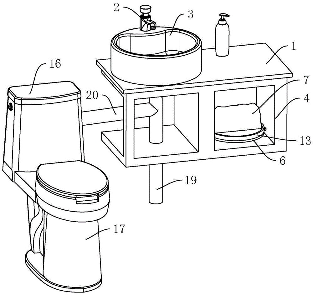 一种浴室组合柜的储物结构的制作方法