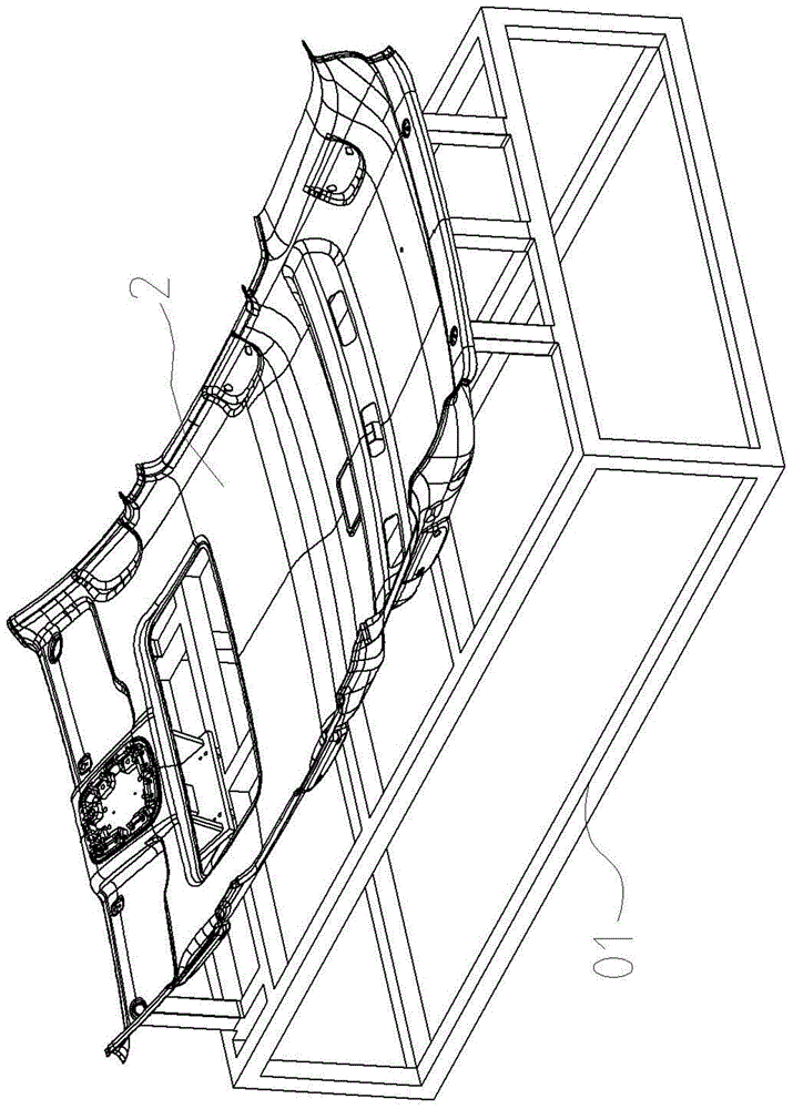 汽车内饰顶棚前顶灯支架折边工装的制作方法