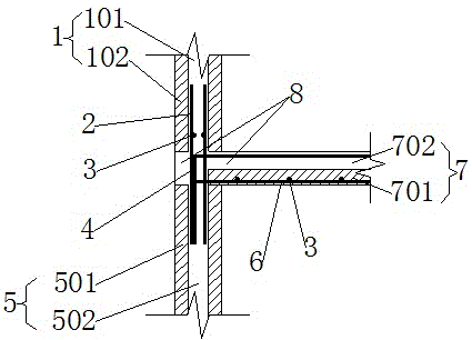 一种多层组装双P板与预制楼板的连接结构及连接方法与流程