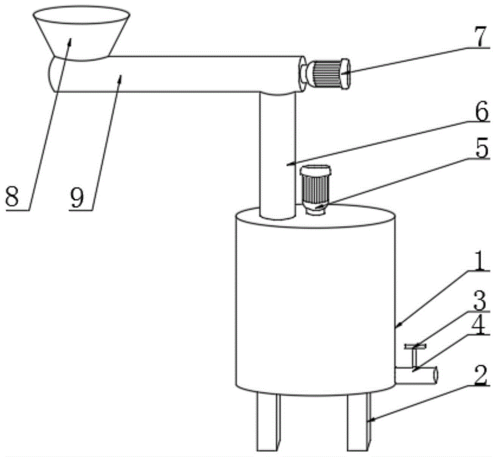 具有导流功能的絮凝剂生产进料装置的制作方法