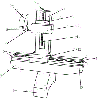 一种木材切割机上的调节装置的制作方法
