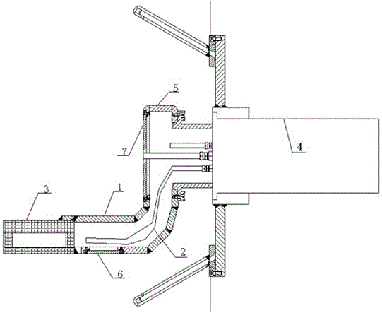 一种具有土仓搅拌功能的L型中心回转体连接装置的制作方法