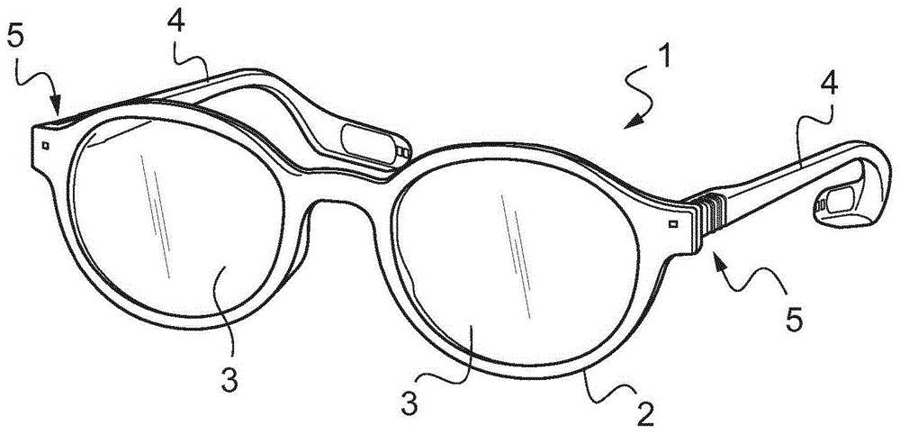 包括导电体并具有受控可折叠性的眼镜架、制造方法与流程