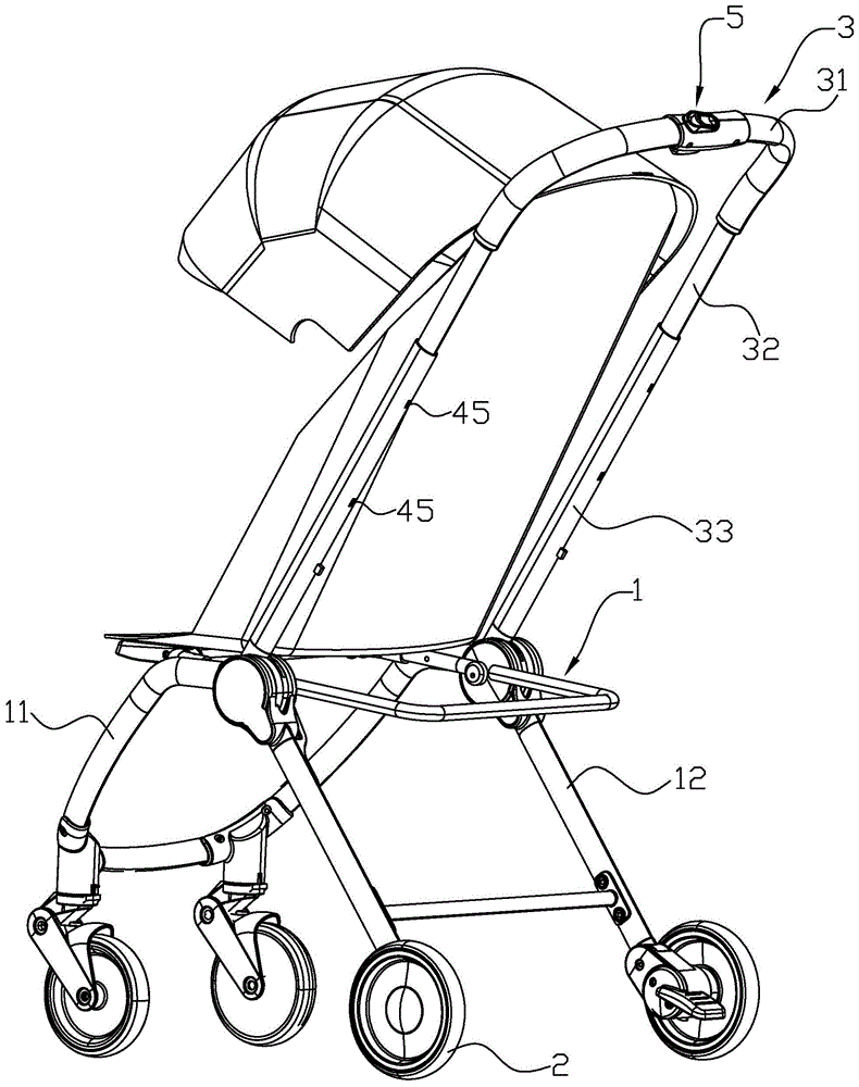 一种可调节扶手长度的婴儿手推车的制作方法