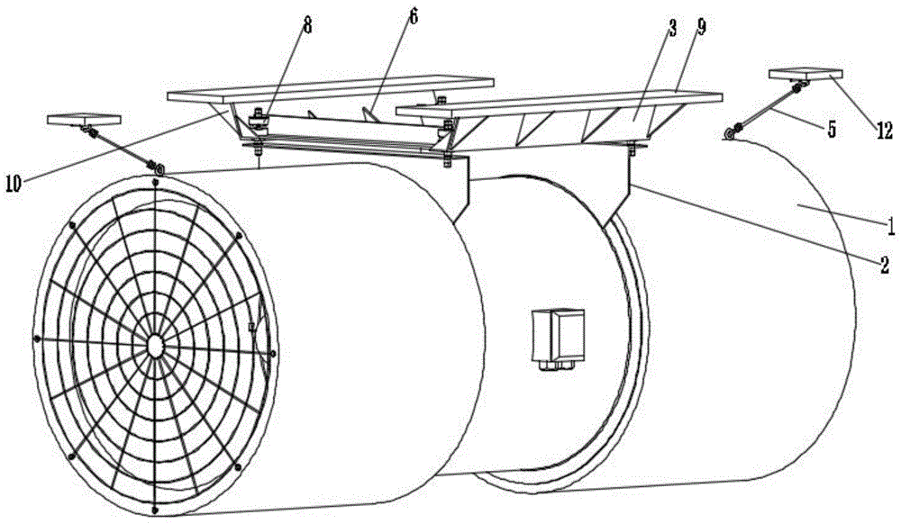 隧道射流风机矩形安装结构的制作方法