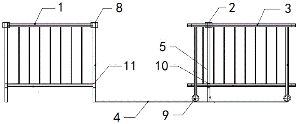 一种用于钢结构平台的活动栏杆的制作方法