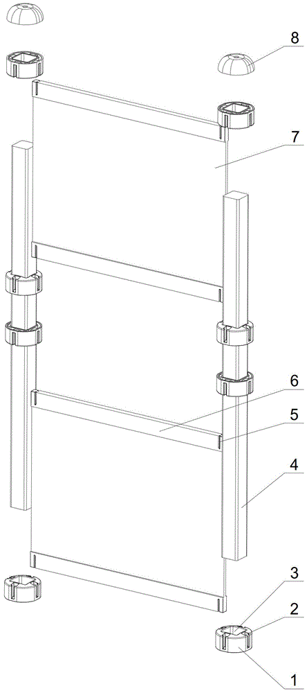 卡扣式组合滑梯连接架的制作方法