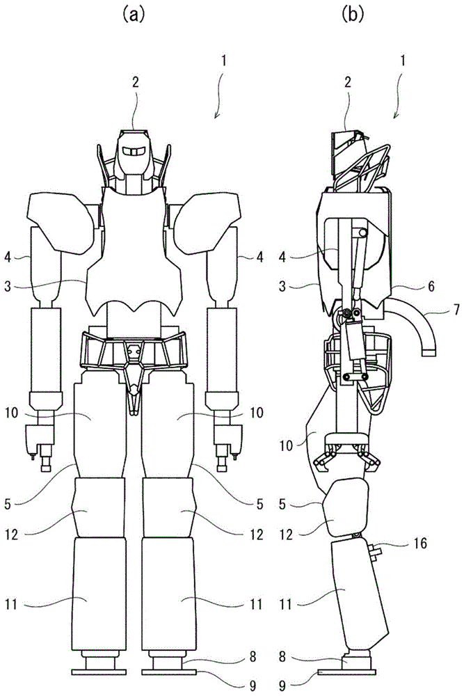 机器人的膝部构造的制作方法