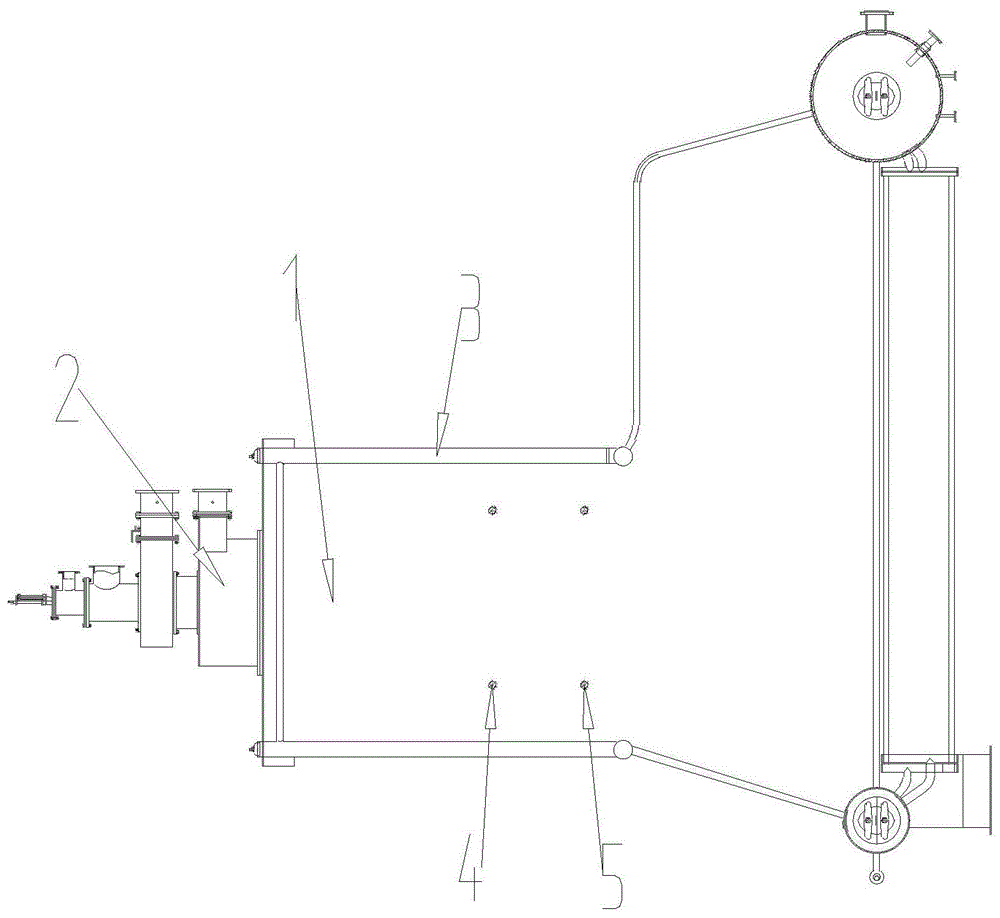 一种带燃尽风和补燃系统的水管锅炉炉膛的制作方法