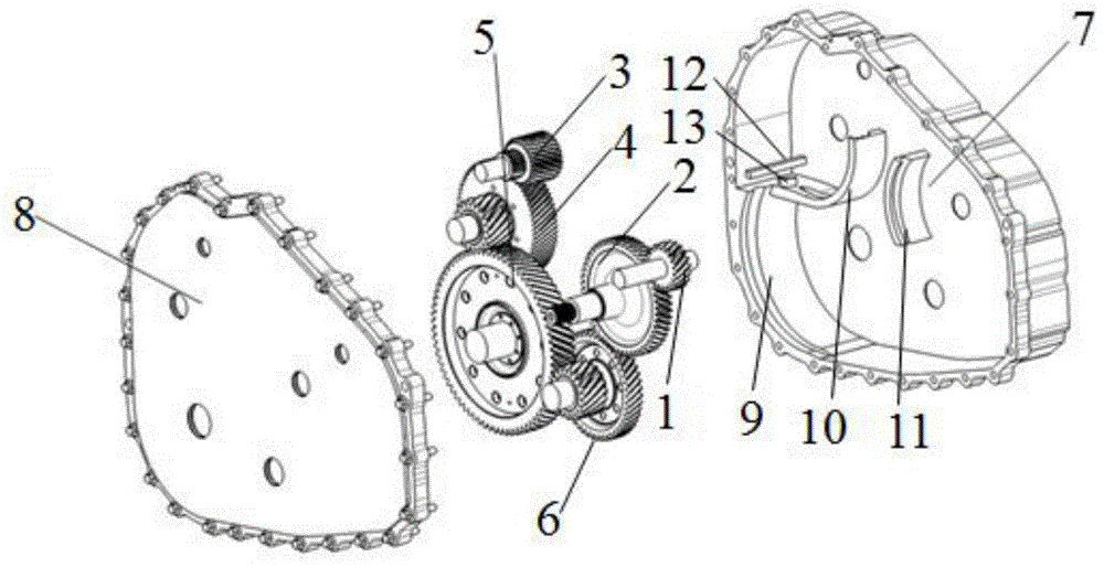 一种变速器齿轮箱壳体内的甩油结构及其变速器的制作方法
