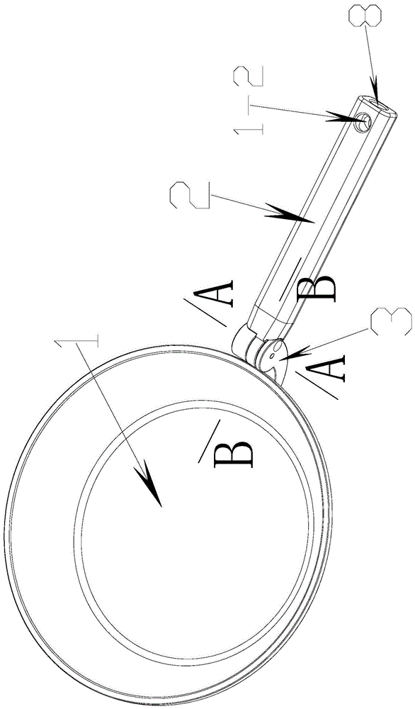 一种新式折叠手柄煎锅的制作方法