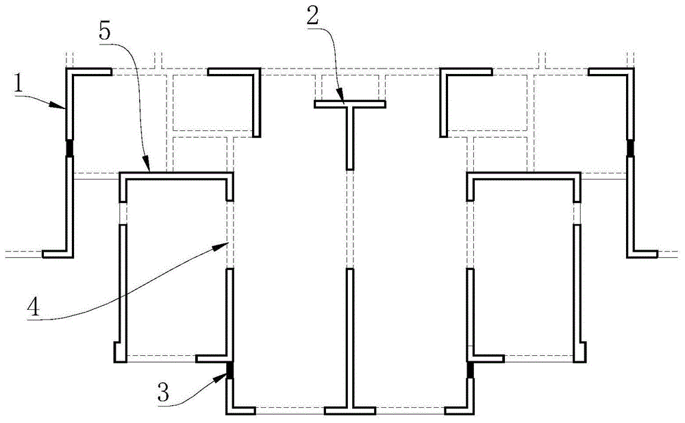 预制异形剪力墙构件及装配式建筑物的制作方法