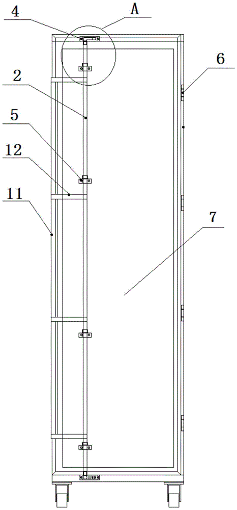 屏蔽机柜联动式锁紧结构的制作方法